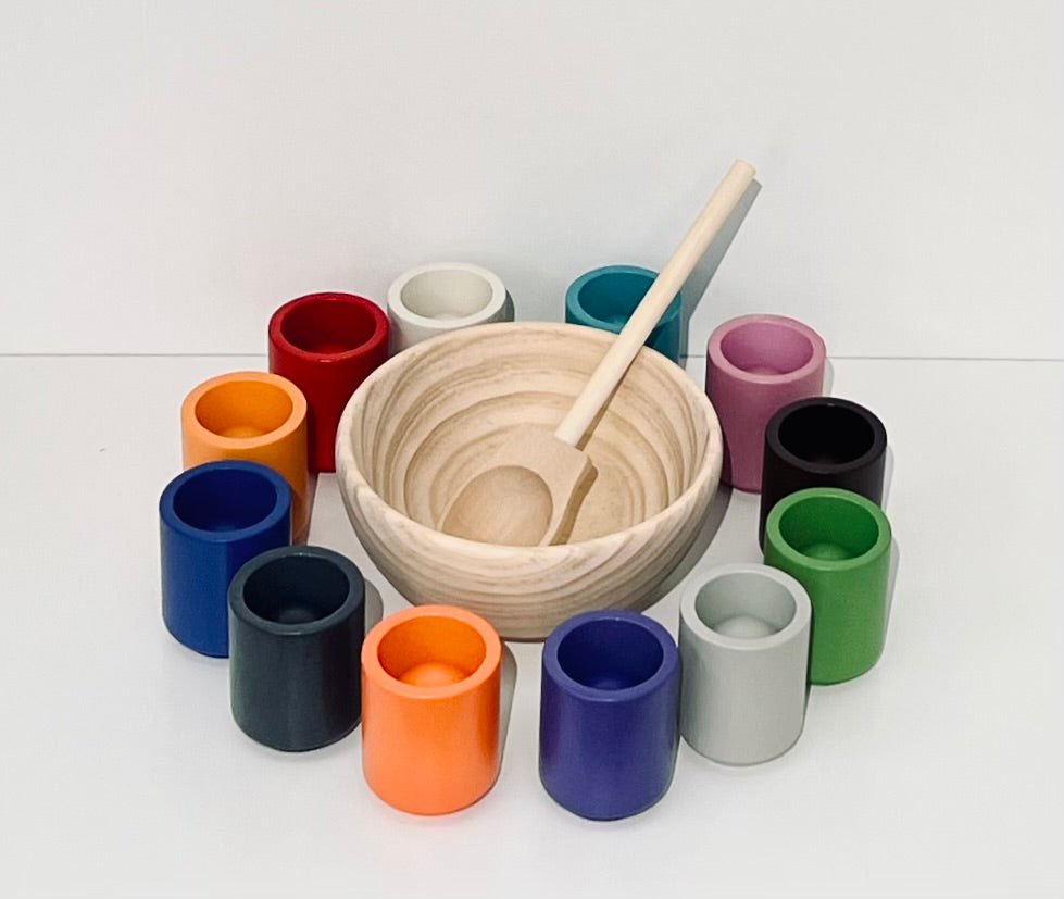 Montessori Balls in Cups Wooden Toy