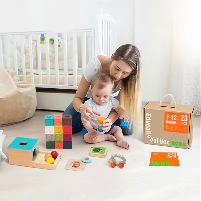 Tooky Toy toddler Montessori box • 7-12 months