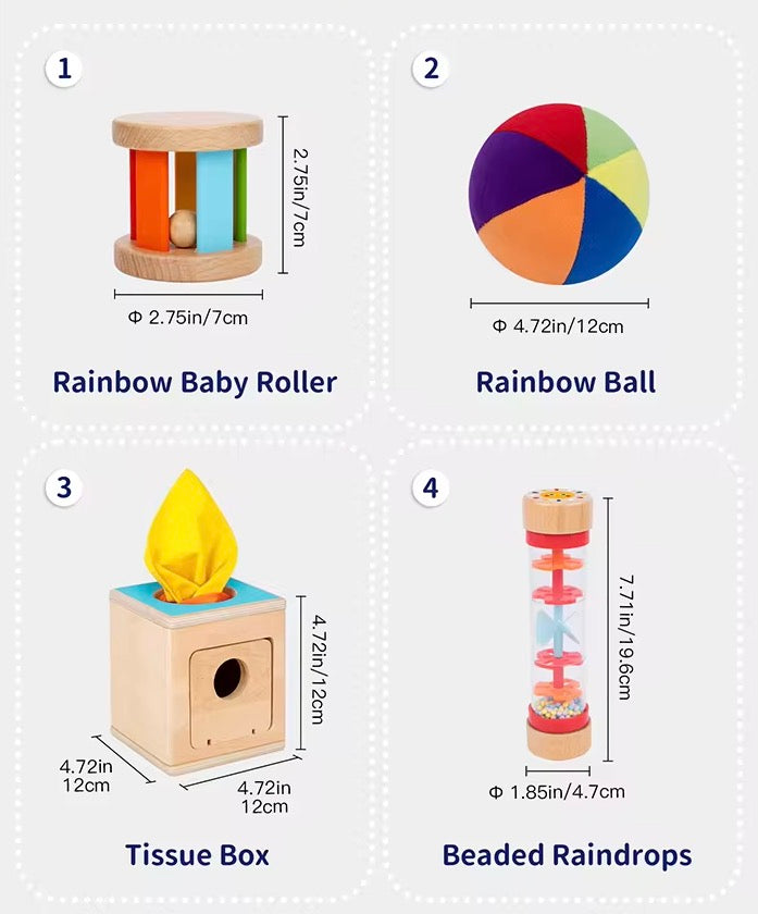 Tooky Toy toddler Montessori box • 0-6 months