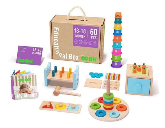 Tooky Toy toddler Montessori box • 13-18 months