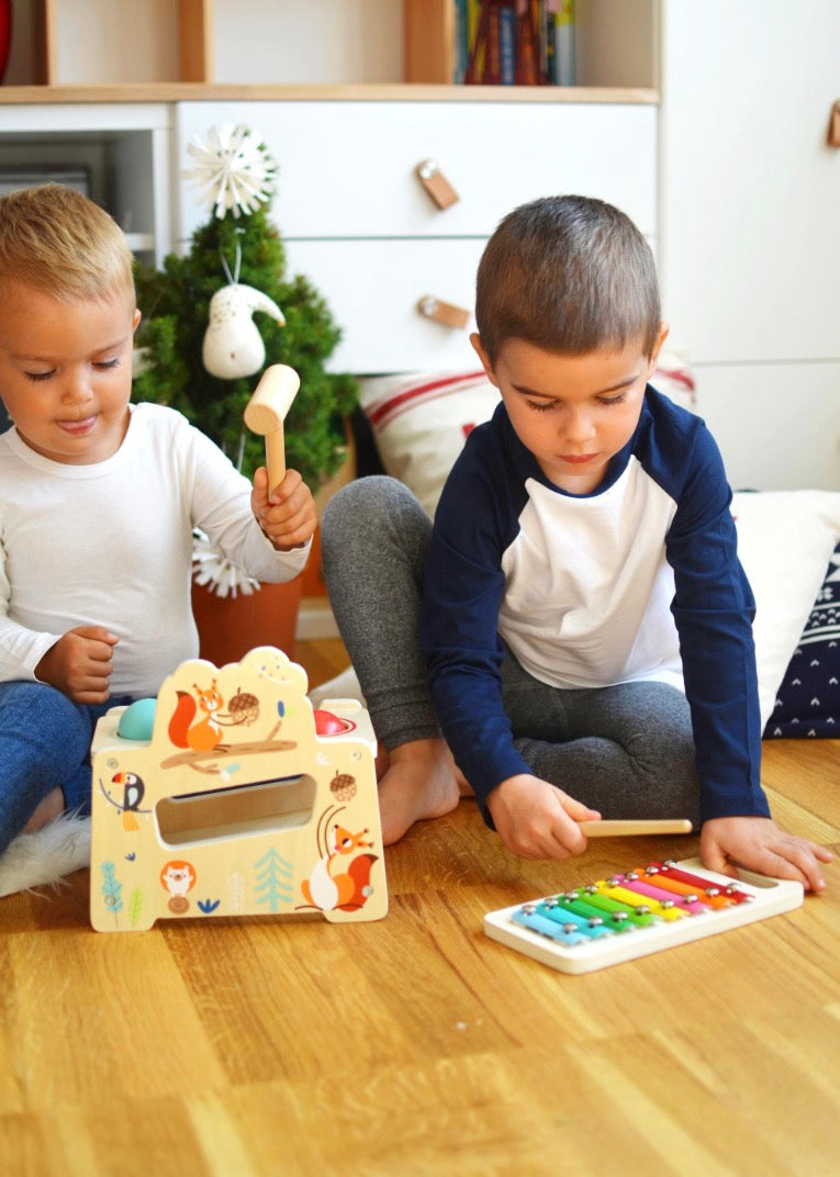 Wooden Tap and Pound xylophone musical bench