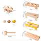 2 in 1 Montessori wooden ball and hammer toy